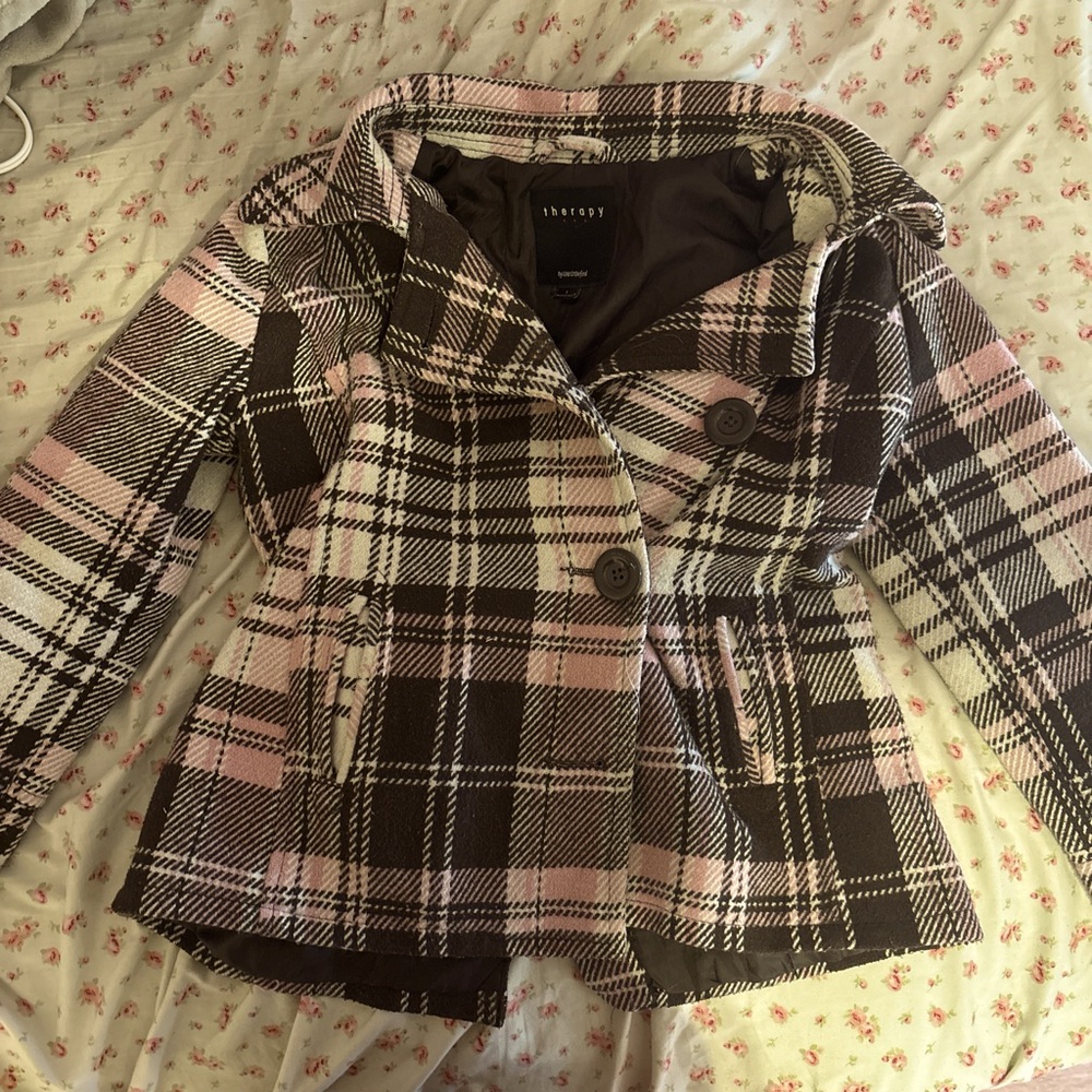 Plaid winter coat